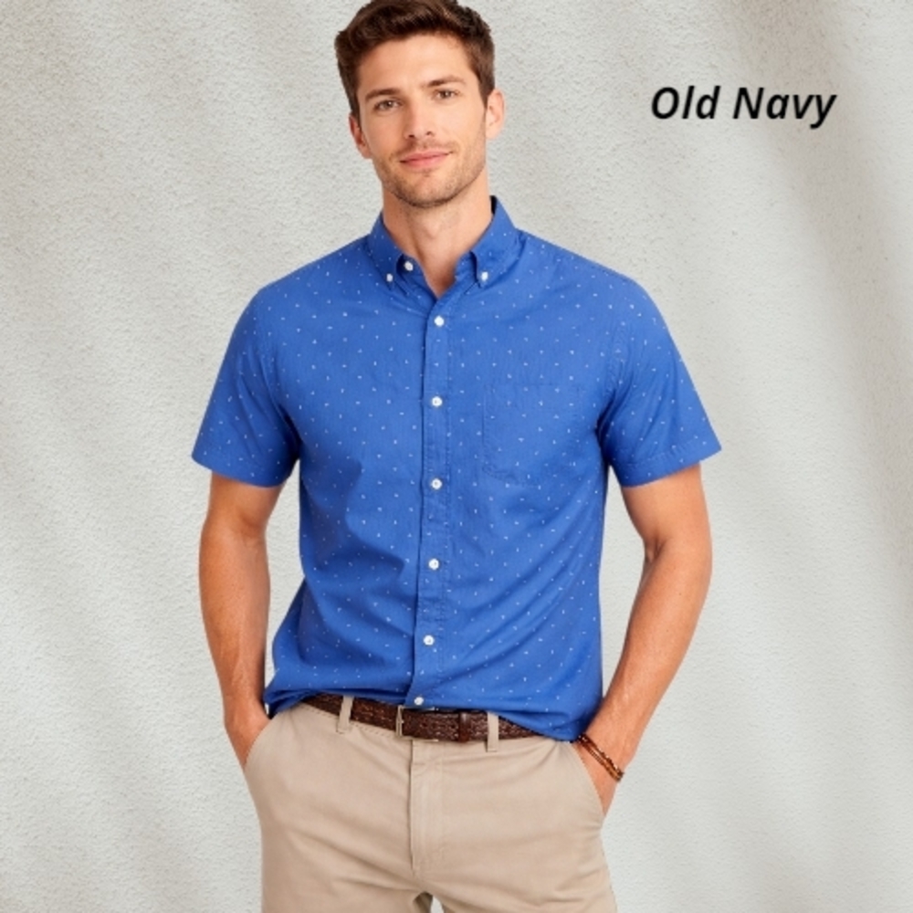 Old Navy Men's Blue Short Sleeve Shirt Sz Small